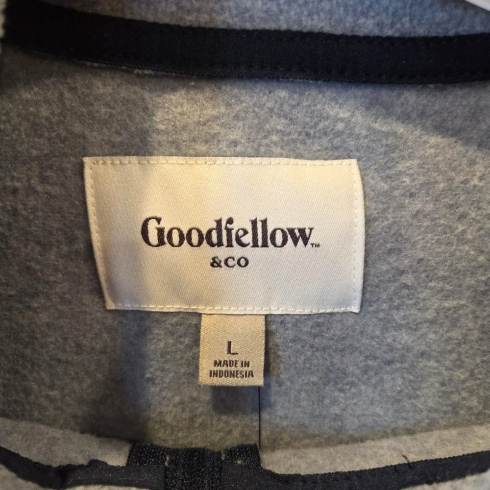 Men’s Polar Fleece High Neck 1/2 Zip Sweatshirt Blue Size Large Outdoor Ranch - Picture 2 of 10